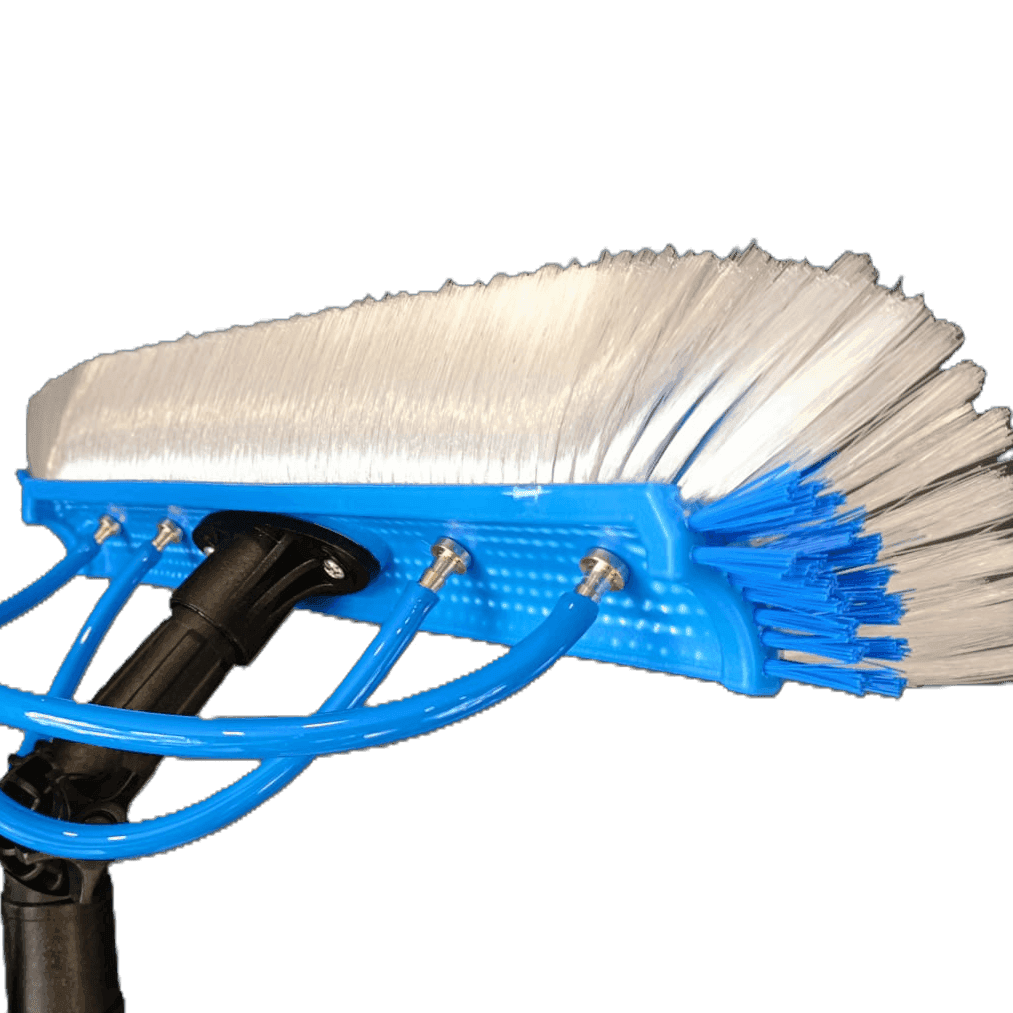 Fourteen-inch DuPont bristle sill brush head with pencil jets and a eurothread fitting.