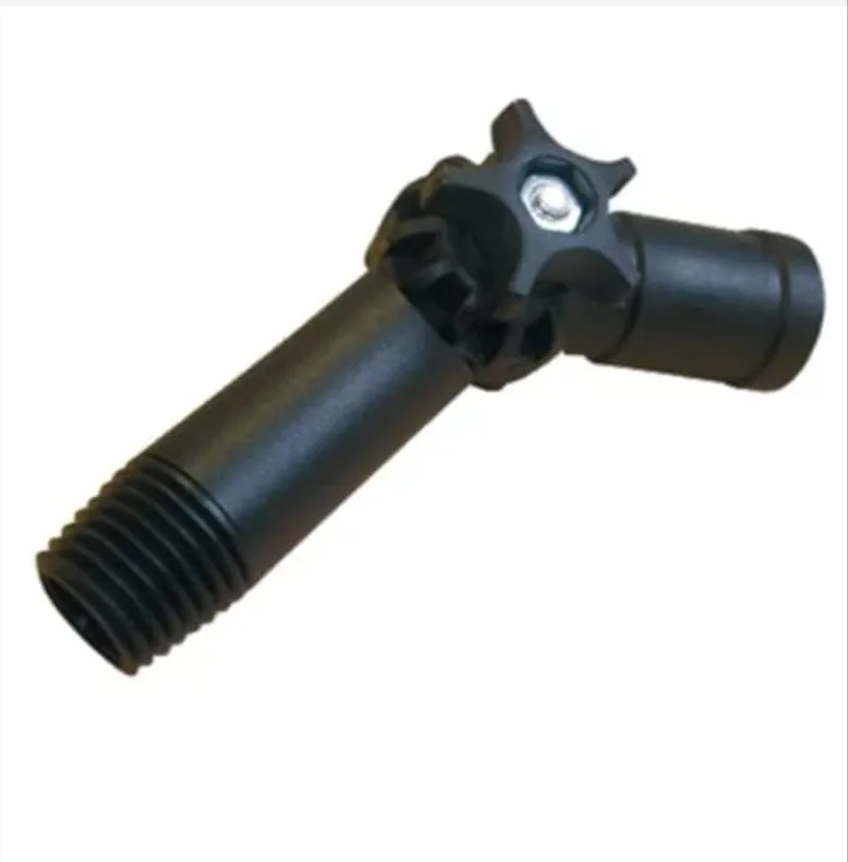 Eurothread gooseneck fitting for a water fed pole brush.