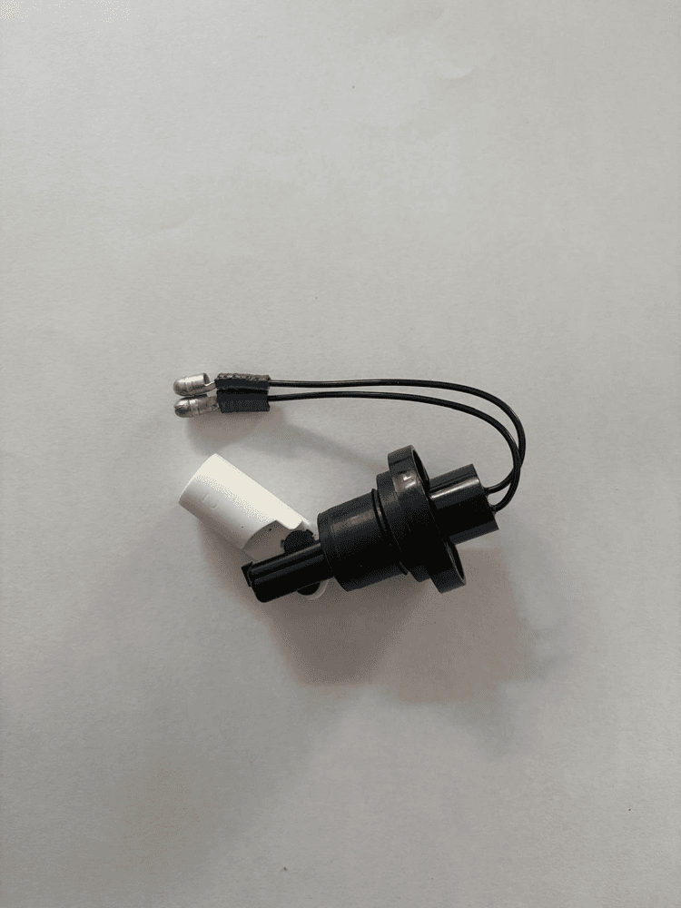 An electronic float switch with its cable.