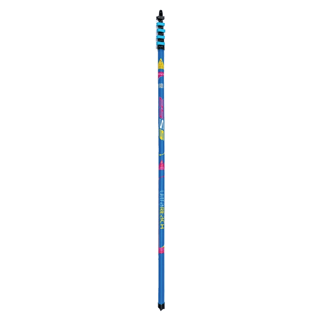 UltraReach 25S carbon fibre pole collapsed to five sections on a plain background.
